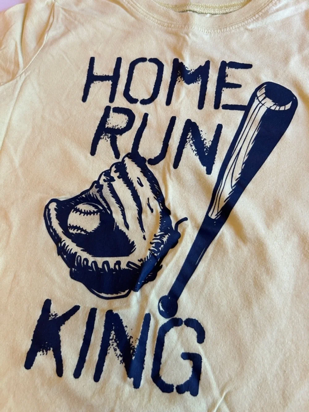 Home Run King Graphic Tee Yellow-Green | Boy 6 | Baseball Catcher Top | Carters